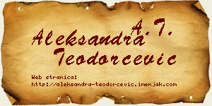 Aleksandra Teodorčević vizit kartica